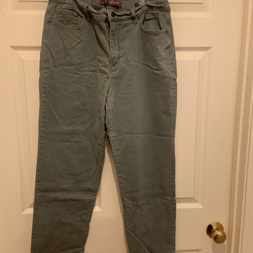 Gloria Vanderbilt army green jeans